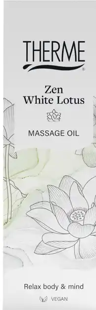 De Online Drogist Therme Zen White Lotus Massage OIl aanbieding