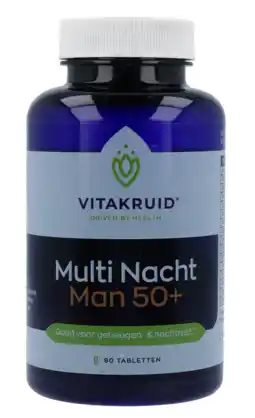 De Online Drogist Vitakruid Multi Nacht Man 50+ 100% Vegan 90 aanbieding