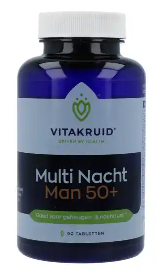 De Online Drogist Vitakruid Multi Nacht Man 50+ 100% Vegan 90 aanbieding