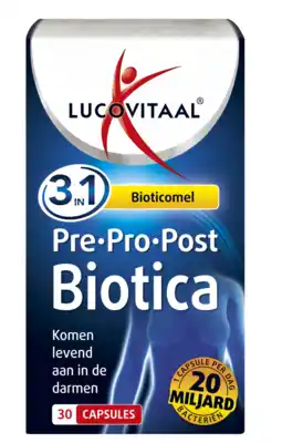 De Online Drogist Lucovitaal Pre-, Pro & Post Biotica Capsules aanbieding