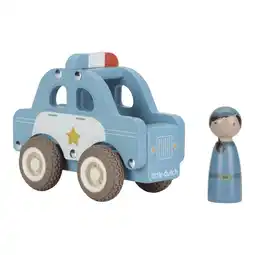 Intertoys Little Dutch houten politieauto met pop aanbieding