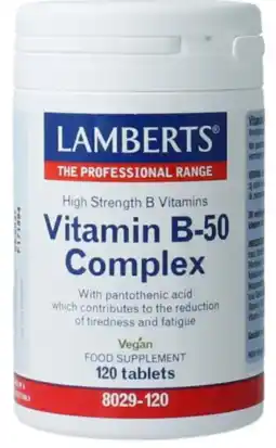 De Online Drogist Lamberts Vitamine B-50 Complex Tabletten aanbieding