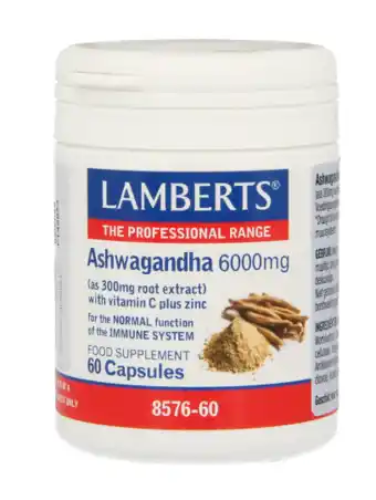 De Online Drogist Lamberts Ashwagandha 6000mg Capsules aanbieding