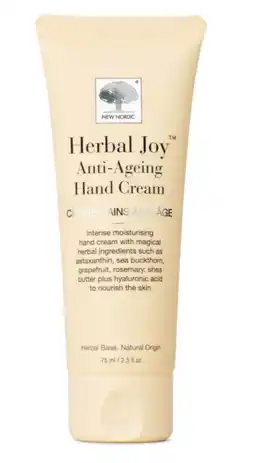 De Online Drogist New Nordic Herbal Joy Anti-Aging Hand Cream aanbieding