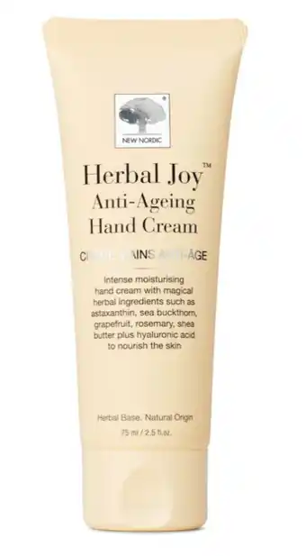 De Online Drogist New Nordic Herbal Joy Anti-Aging Hand Cream aanbieding