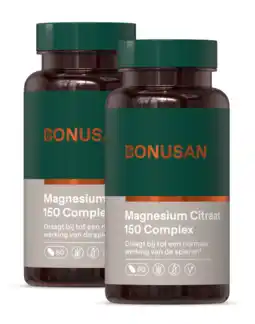 De Online Drogist Bonusan Magnesium Citraat 150 Complex Tabletten Duoverpakking aanbieding