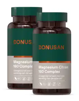De Online Drogist Bonusan Magnesium Citraat 150 Complex Tabletten Duoverpakking aanbieding