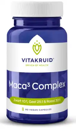 De Online Drogist Vitakruid Maca³ Complex Vegan Capsules aanbieding