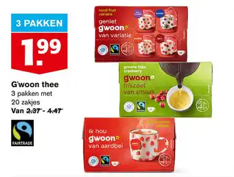 Hoogvliet G'woon thee aanbieding