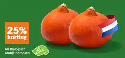 Albert Heijn AH Biologisch oranje pompoen aanbieding