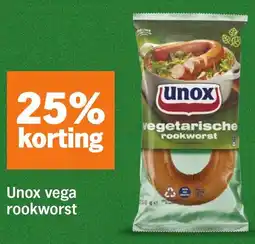 Albert Heijn Unox vega rookworst aanbieding