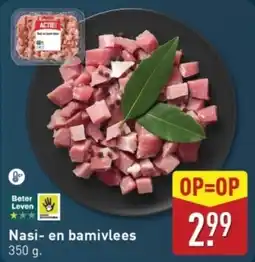 ALDI Nasi en Bamivlees aanbieding