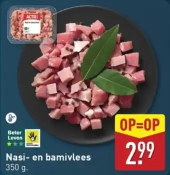 ALDI Nasi en Bamivlees aanbieding