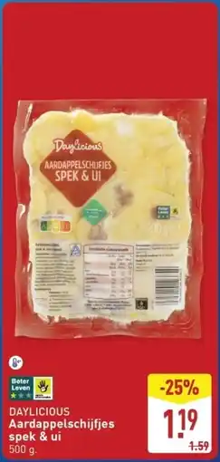 ALDI Daylicious Aardappelschijfjes spek & ui aanbieding