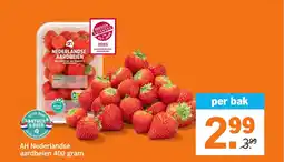 Albert Heijn AH Nederlandse aardbeien aanbieding