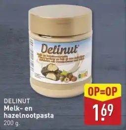 ALDI Delinut Melk en Hazelnootpast aanbieding