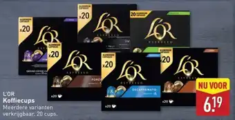 ALDI L'Or Koffiecups aanbieding