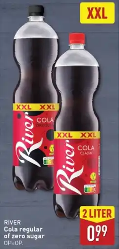 ALDI River Cola Regular of Zero Sugar aanbieding