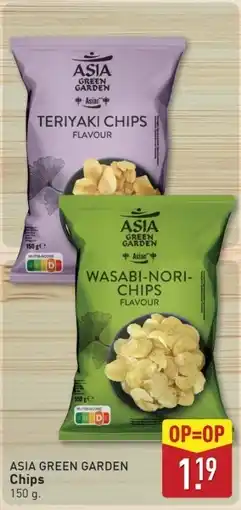 ALDI Asia green garden Chips aanbieding