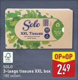 ALDI Solo 3-laags tissues XXL box aanbieding
