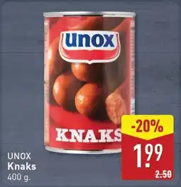 ALDI Unox Knaks aanbieding