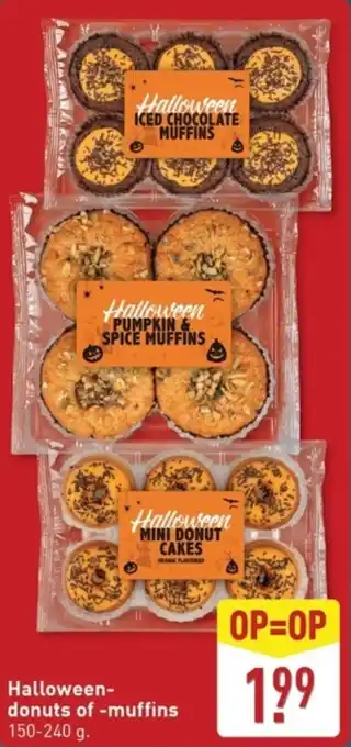ALDI Halloweendonuts of muffins aanbieding