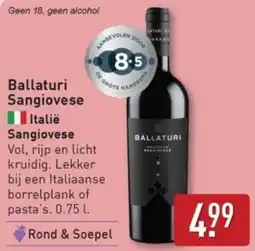ALDI Ballaturi Sangiovese aanbieding