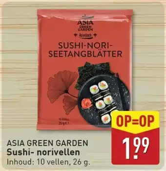 ALDI Asia green garden Sushi-norivellen aanbieding