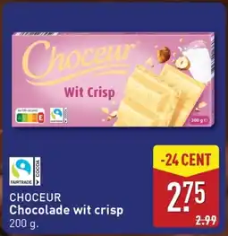 ALDI Choceur Chocolade wit crisp aanbieding