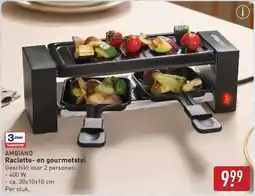 ALDI Ambiano Raclette en gourmetstel aanbieding