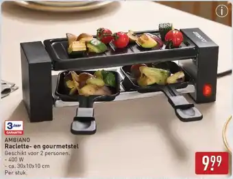 ALDI Ambiano Raclette en gourmetstel aanbieding