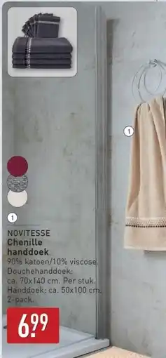 ALDI Novitesse Chenille handdoek aanbieding