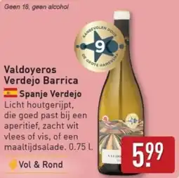 ALDI Valdoyeros Verdejo Barrica aanbieding