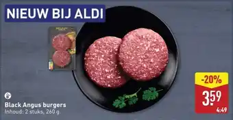 ALDI Black Angus burgers aanbieding