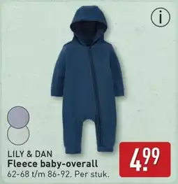 ALDI Lily & dan Fleece baby-overall aanbieding