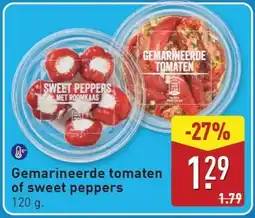 ALDI Gemarineerde tomaten of sweet peppers aanbieding