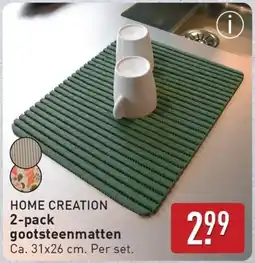 ALDI Home creation 2-pack gootsteenmatten aanbieding