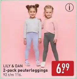 ALDI LILY & DAN 2-pack peuterleggings aanbieding