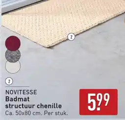 ALDI Novitesse Badmat structuur chenille aanbieding