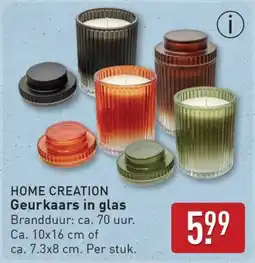 ALDI Home creation Geurkaars in glas aanbieding