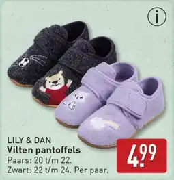 ALDI LILY & DAN Vilten pantoffels aanbieding