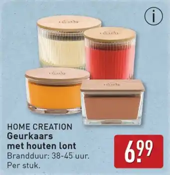 ALDI Home creation Geurkaars met houten lont aanbieding