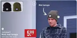 ALDI Topcraft Muts met lampje aanbieding