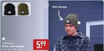ALDI Topcraft Muts met lampje aanbieding
