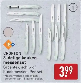 ALDI Crofton 3-delige keukenmessenset aanbieding