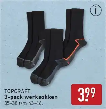 ALDI Topcraft 3-pack werksokken aanbieding