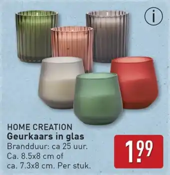 ALDI Home creation Geurkaars in glas aanbieding
