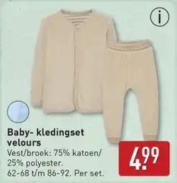 ALDI Baby kledingset velours aanbieding