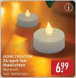 ALDI Home creation 24-pack led-theelichten aanbieding