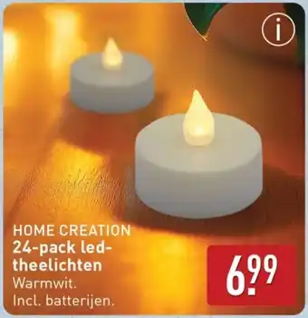 ALDI Home creation 24-pack led-theelichten aanbieding